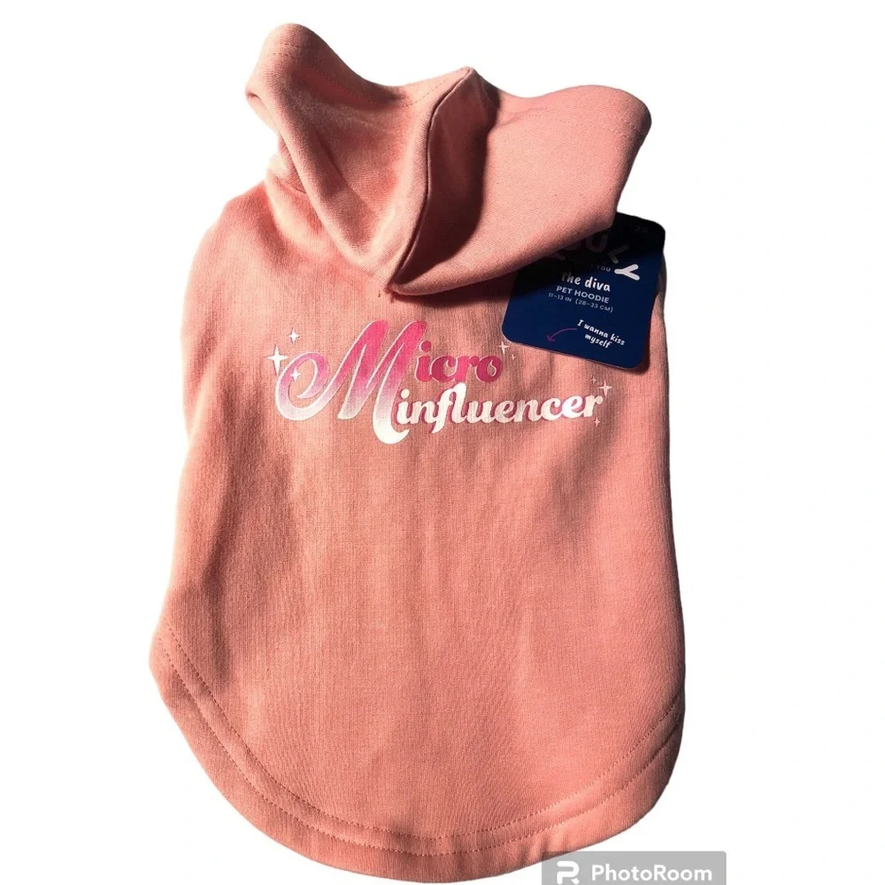 NWT Micro influencer dog hoodie XS